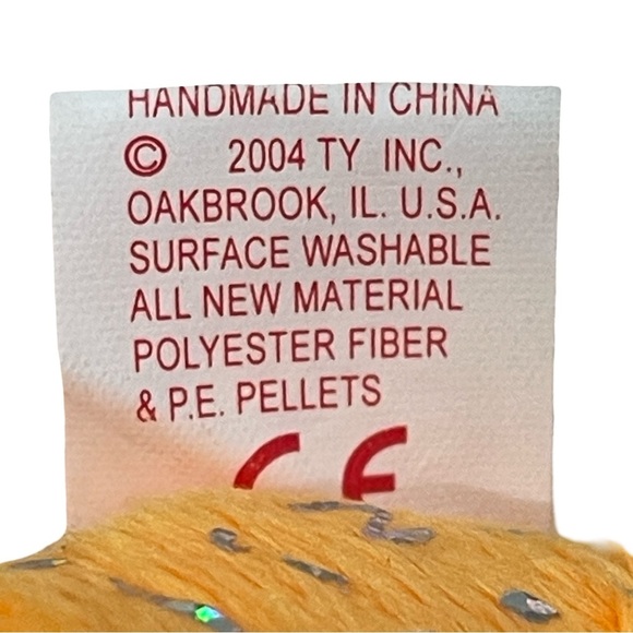 TY Beanie Baby - HAPPY BIRTHDAY the Bear ( Orange - w/ Present ) 7"...NEW - Picture 6 of 7